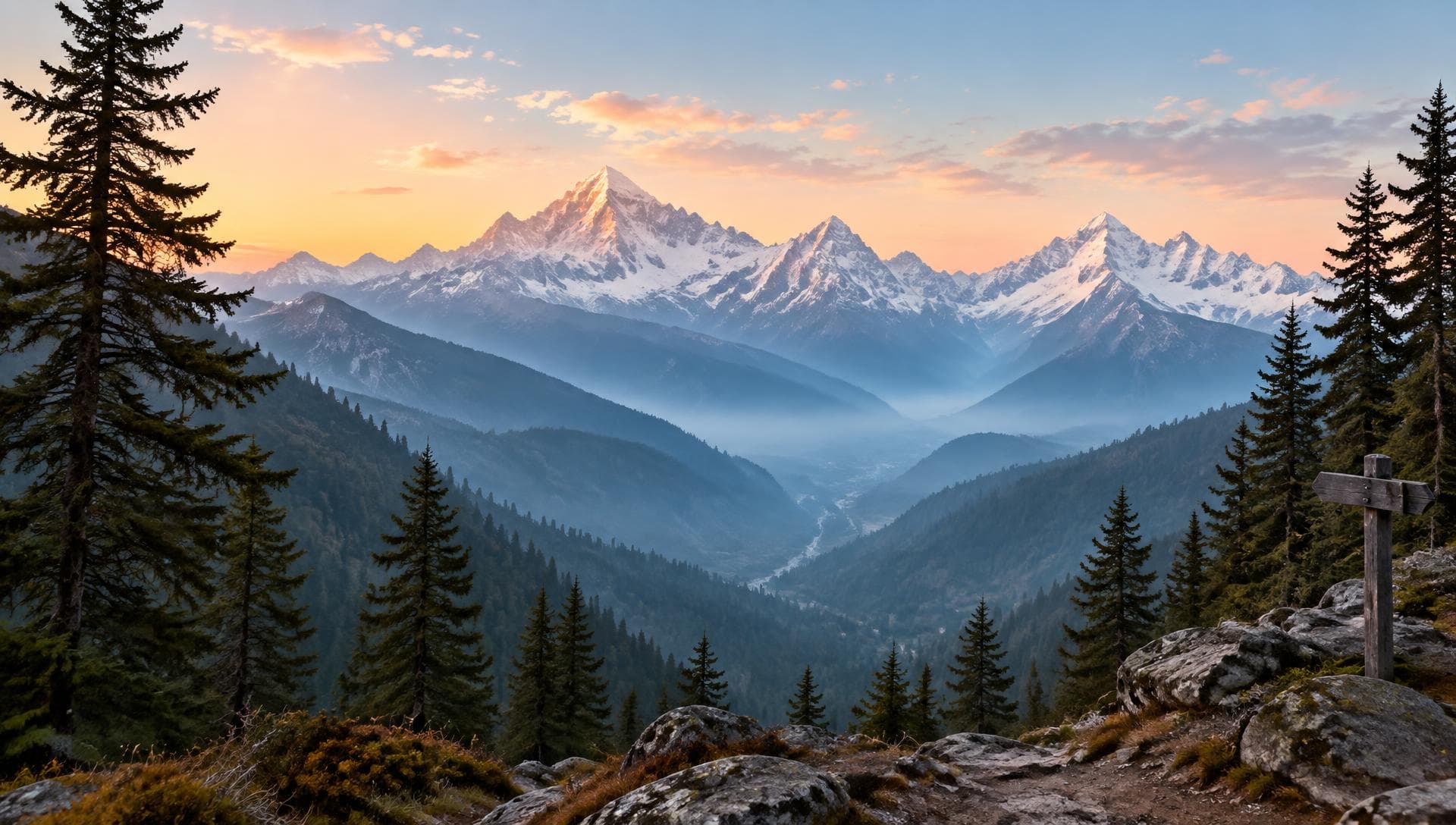 Dhauladhar mountain valley